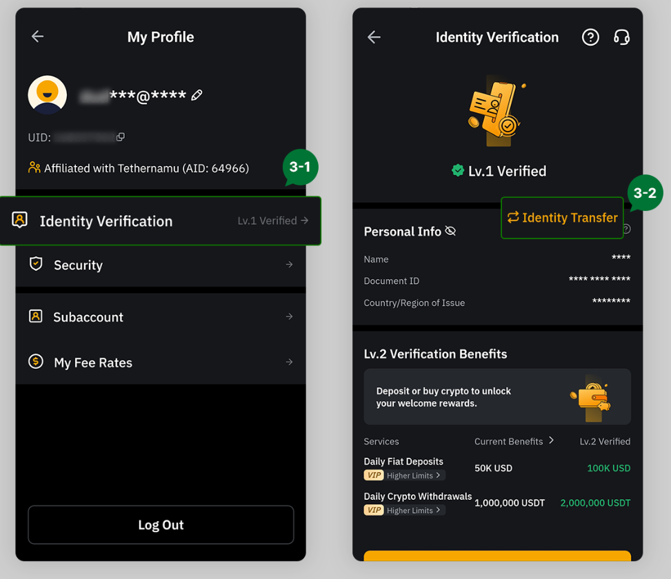 My Profile and Identity Verification